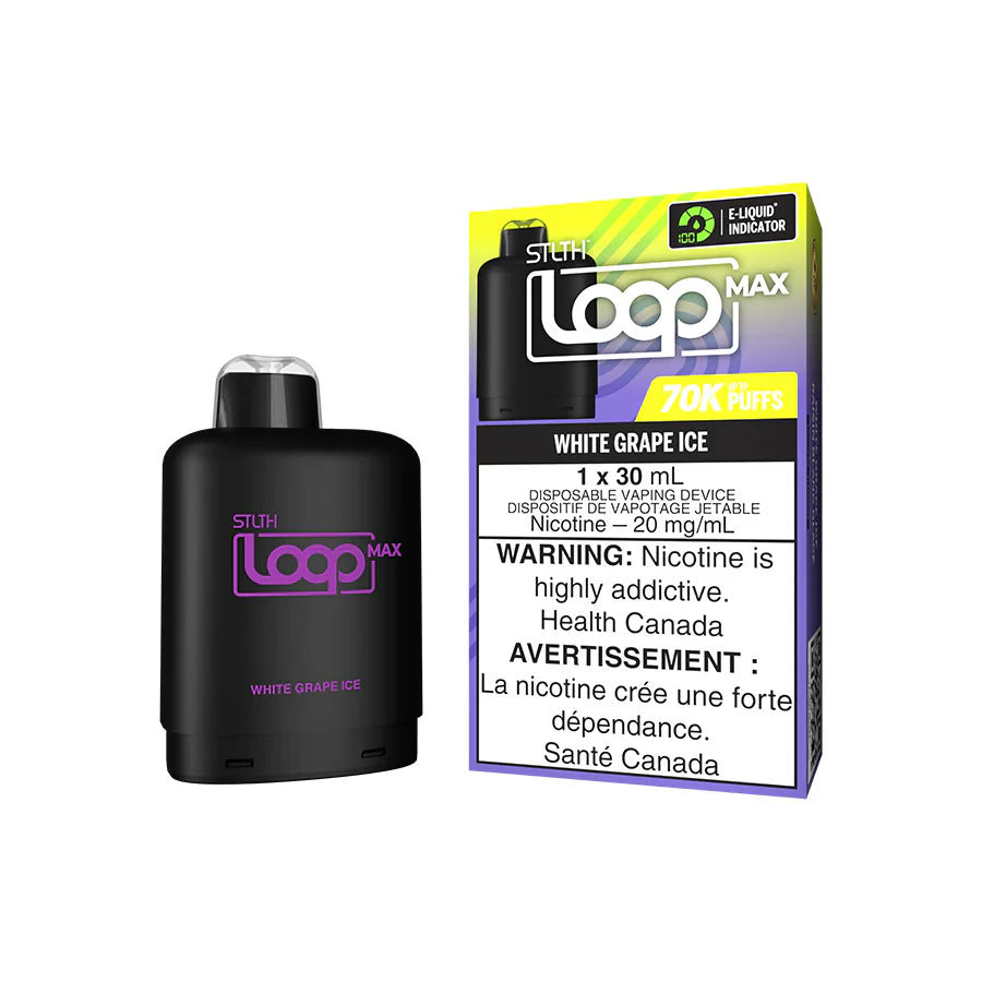 STLTH LOOP MAX POD PACK -WHITE GRAPE ICE (Without Battery)