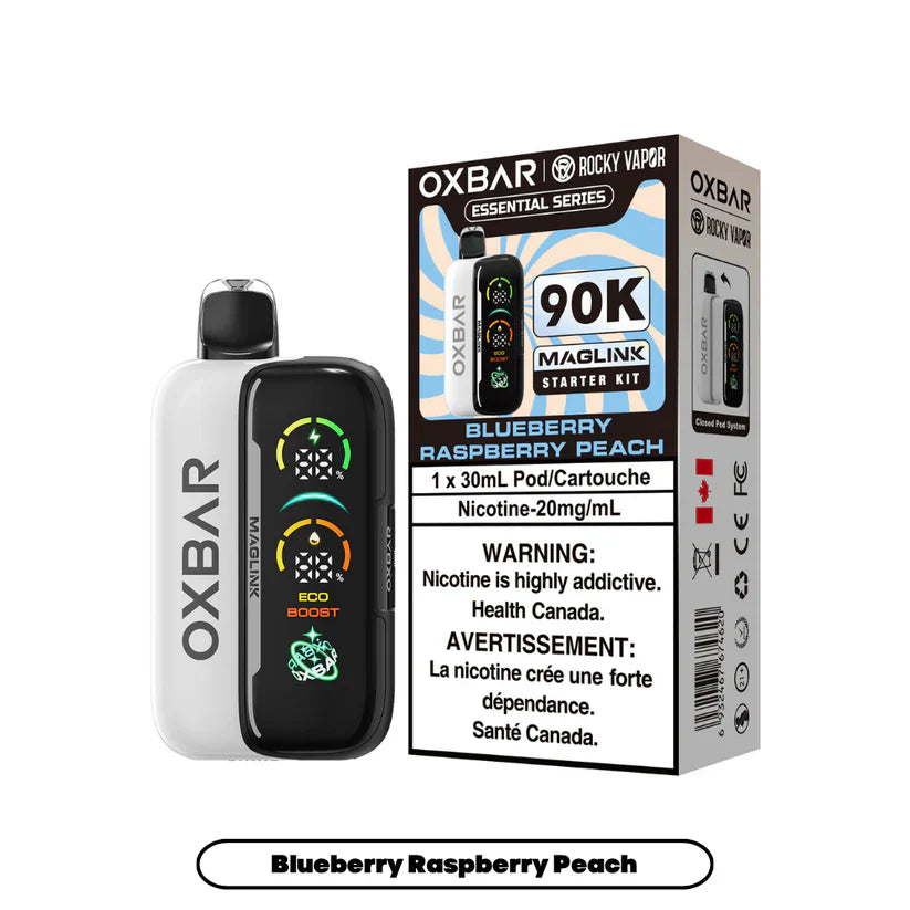 Rocky Vapor Oxbar Maglink-Blueberry Raspberry Peach 90k {Starter Kit}