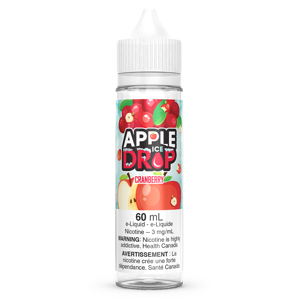 GLACÉ AUX CANNEBERGES - GOUTTE DE POMME GLACE 60ML FREEBASE