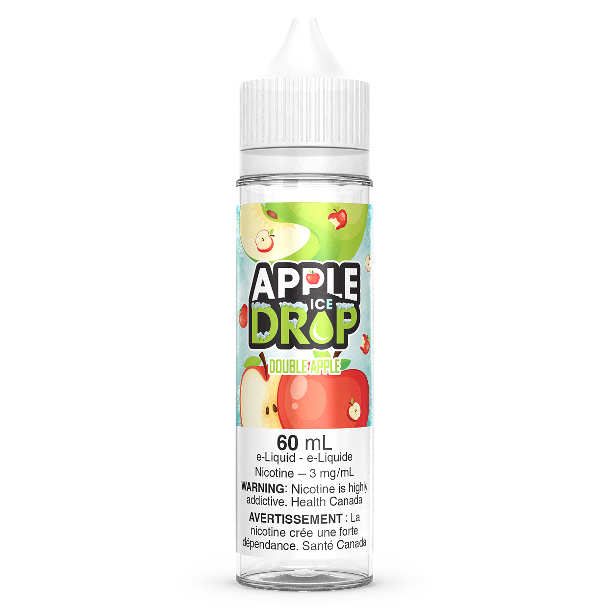 DOUBLE POMME GLACÉE - GOUTTE DE POMME GLACE 60ML FREEBASE