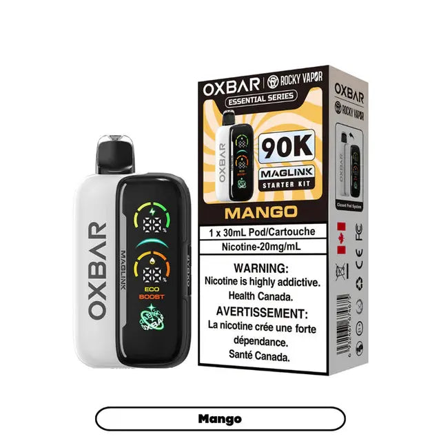 Rocky Vapor Oxbar Maglink-Essential Series Mango 90k {Starter Kit}