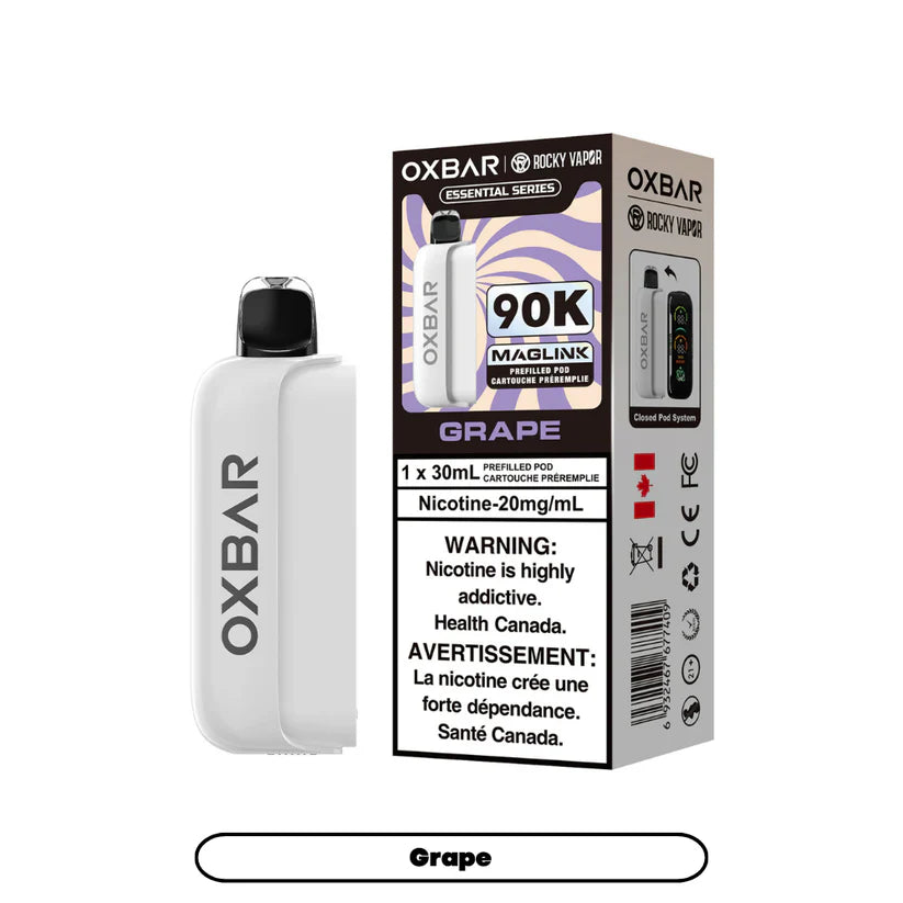Rocky Vapor Oxbar Maglink- Grape 90k {Prefilled Pods} (Without Battery)
