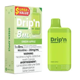 Drip'n by Envi 8ML Disposable Vape 16k Puffs-Green Apple