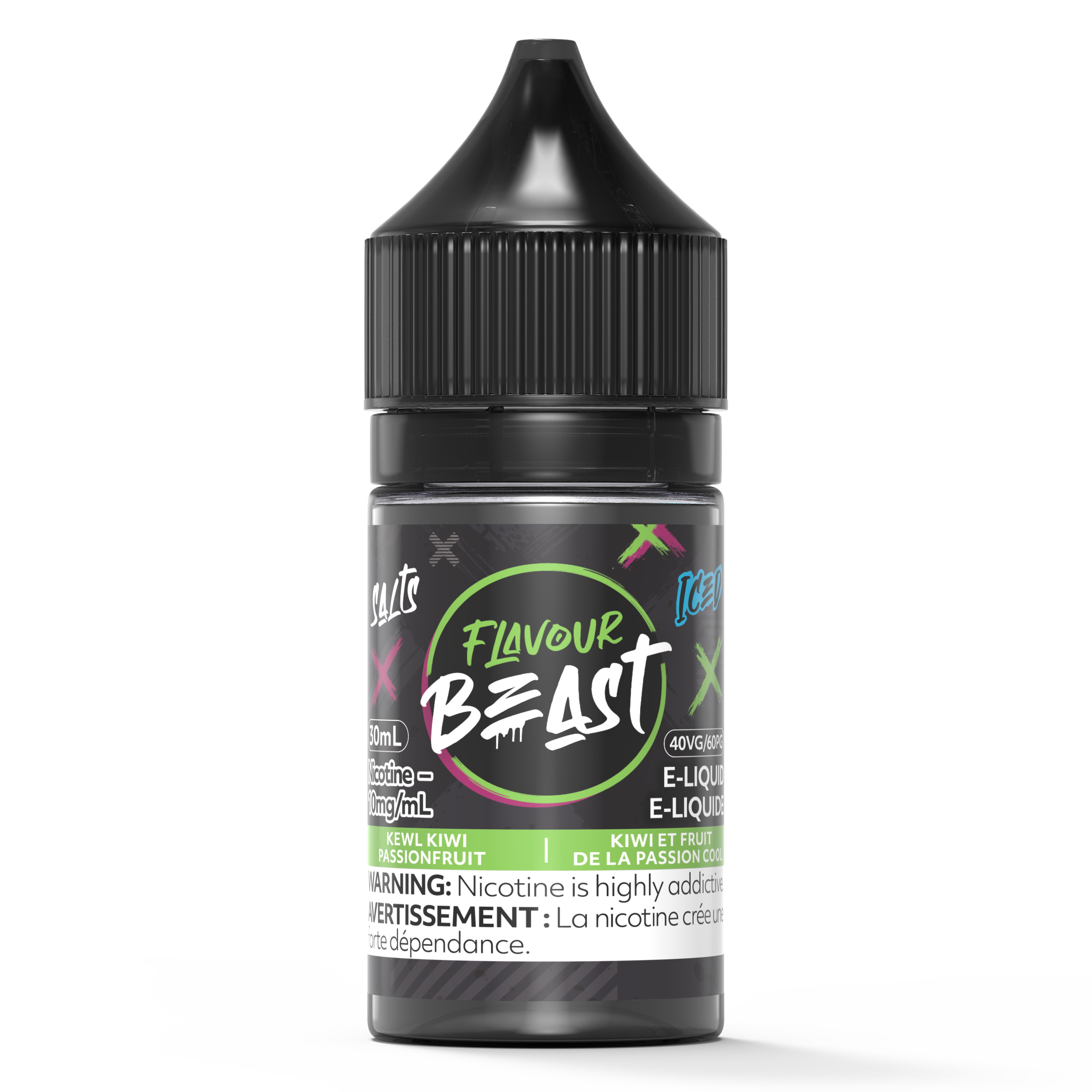 KEWL KIWI PASSIONFRUIT ICED - FLAVOUR BEAST SALT 30ML