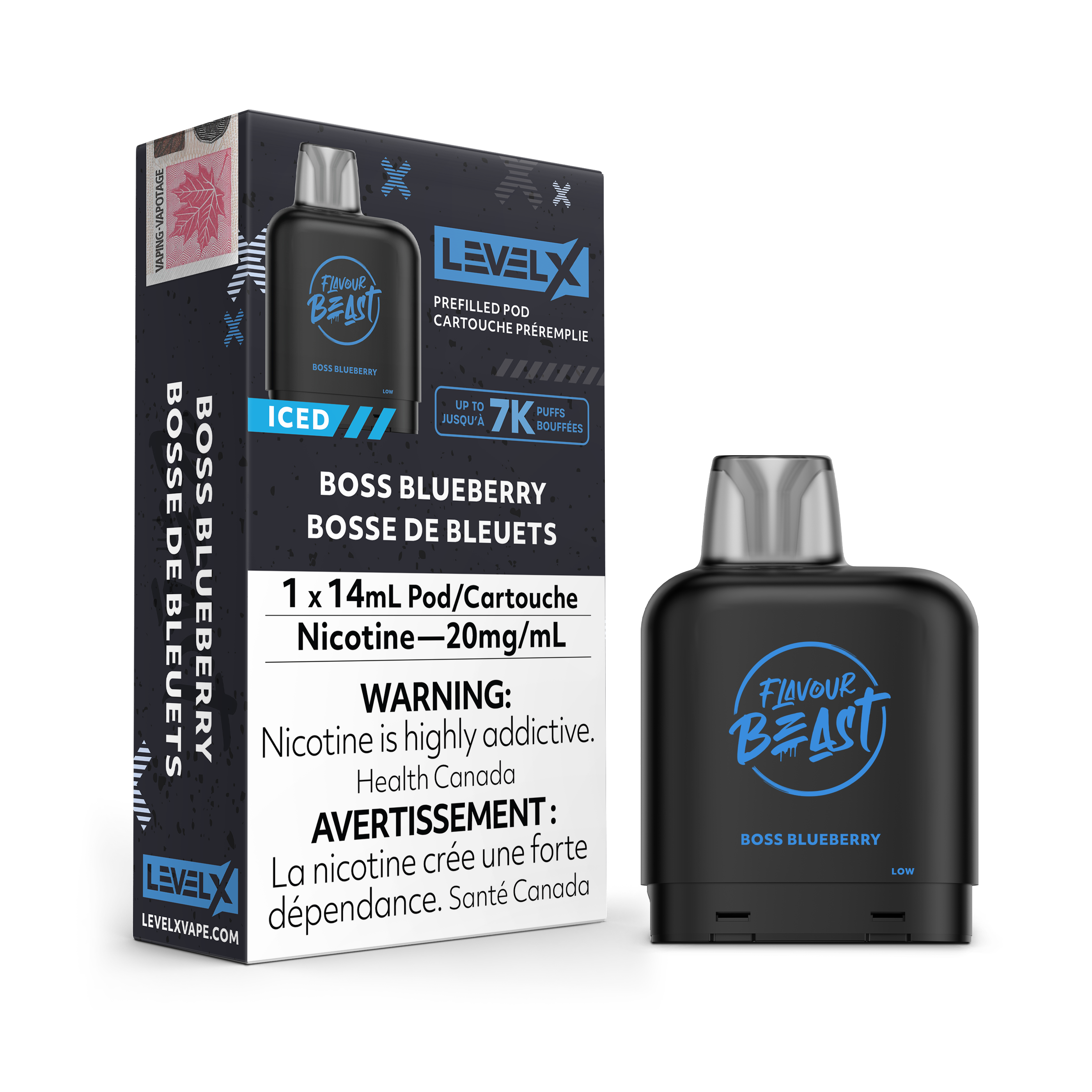 LEVEL X POD 14ML - BOSS BLUEBERRY ICED