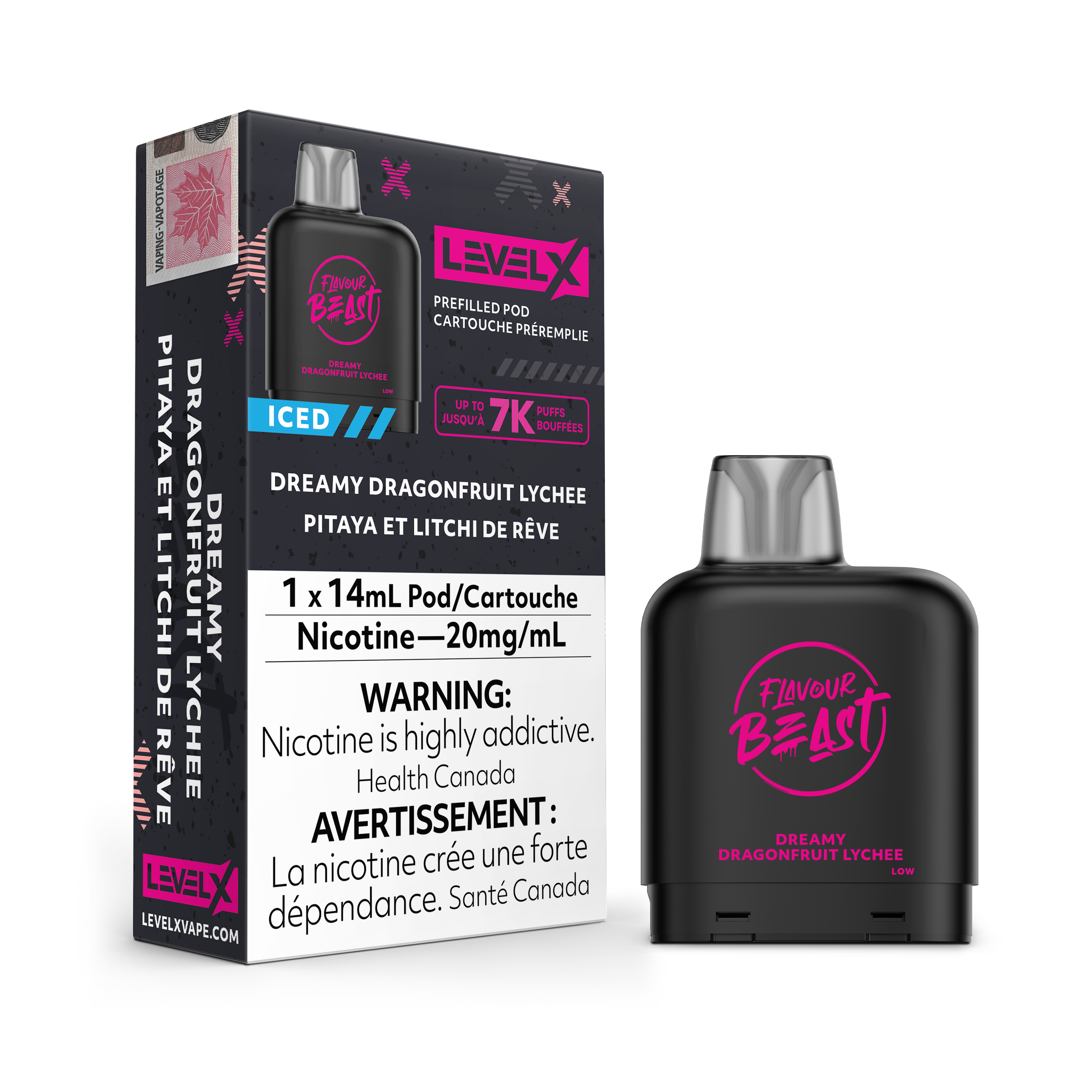 LEVEL X POD 14ML - DREAMY DRAGONFRUIT LYCHEE ICED