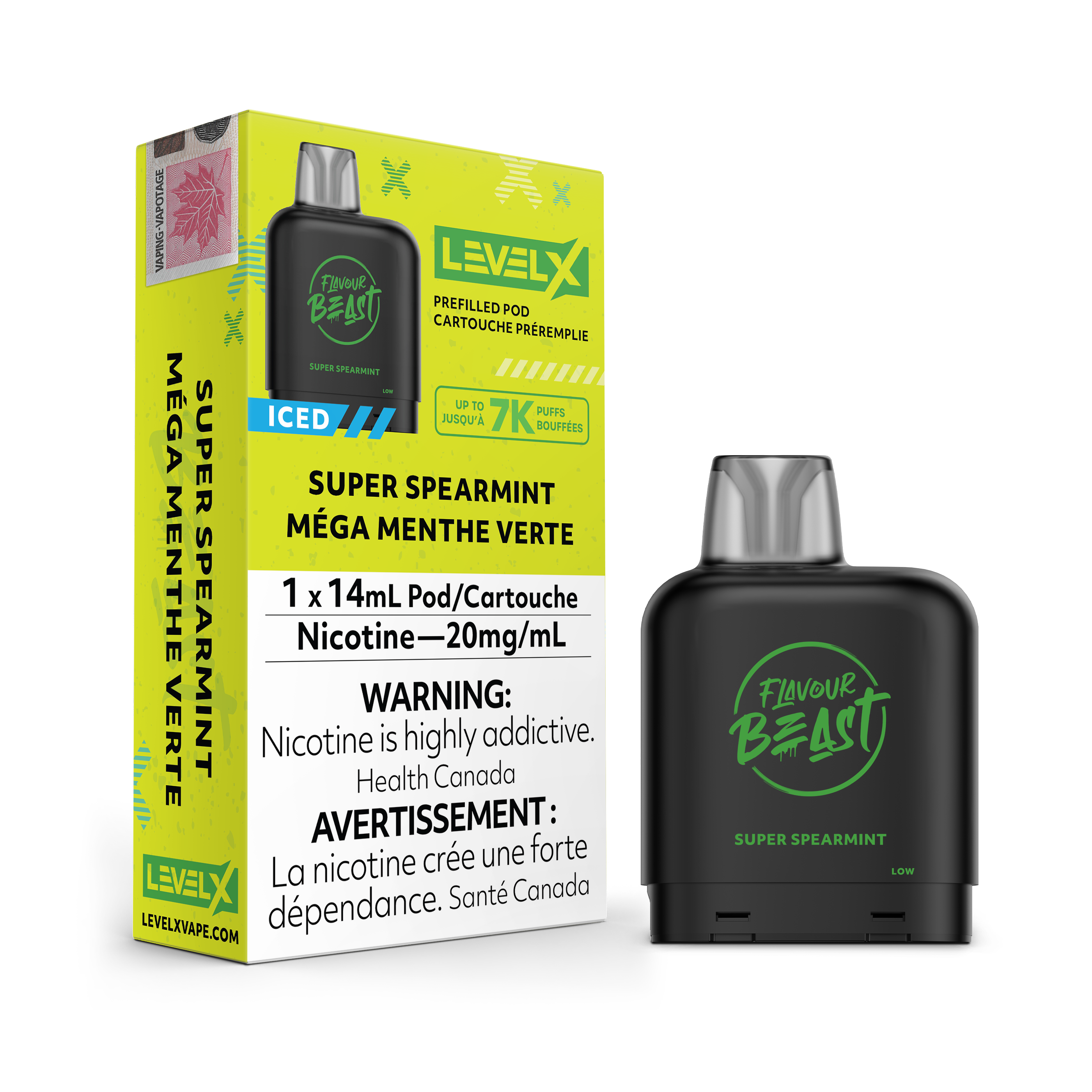 LEVEL X POD 14ML - SUPER SPEARMINT ICED