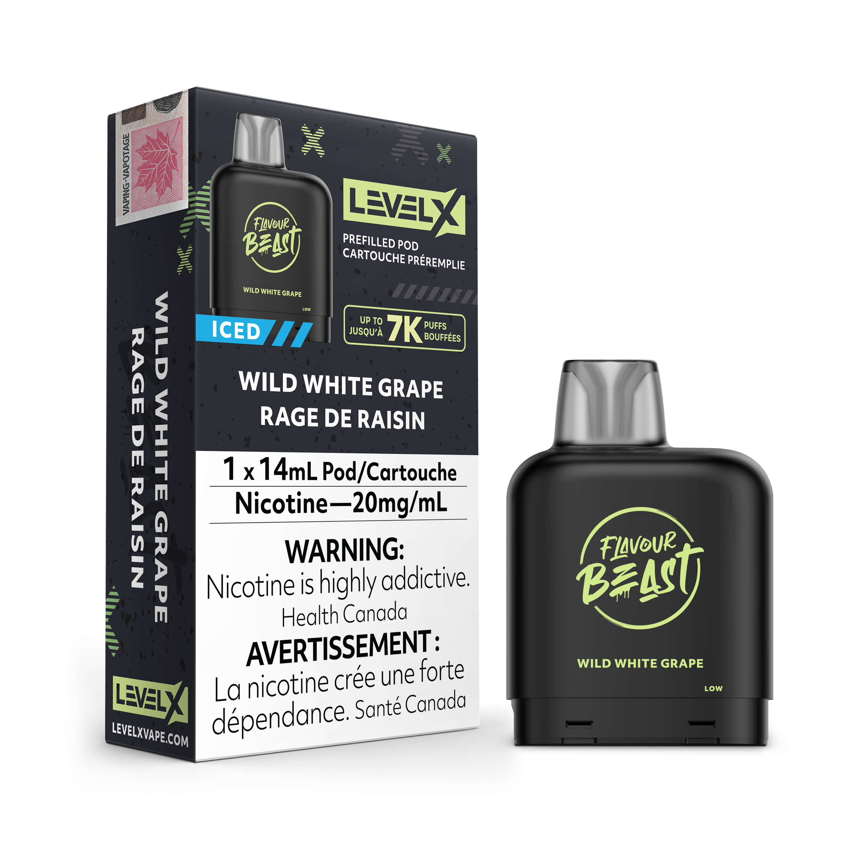 LEVEL X POD 14ML - WILD WHITE GRAPE ICED