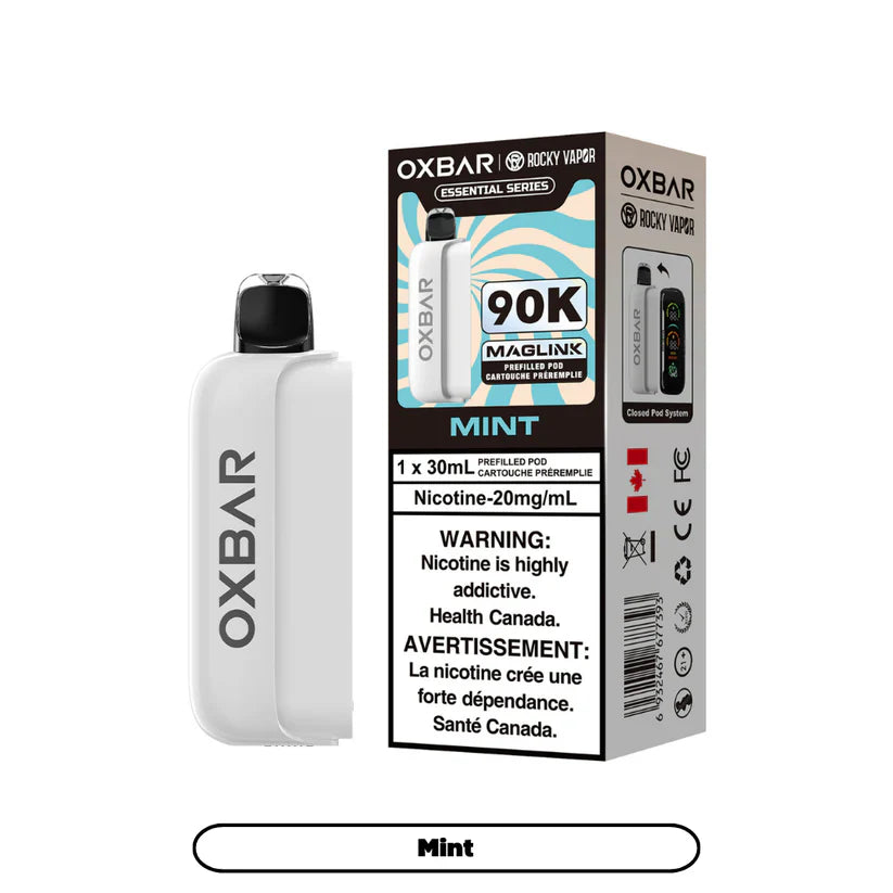 Rocky Vapor Oxbar Maglink- Mint 90k {Prefilled Pods} (Without Battery)