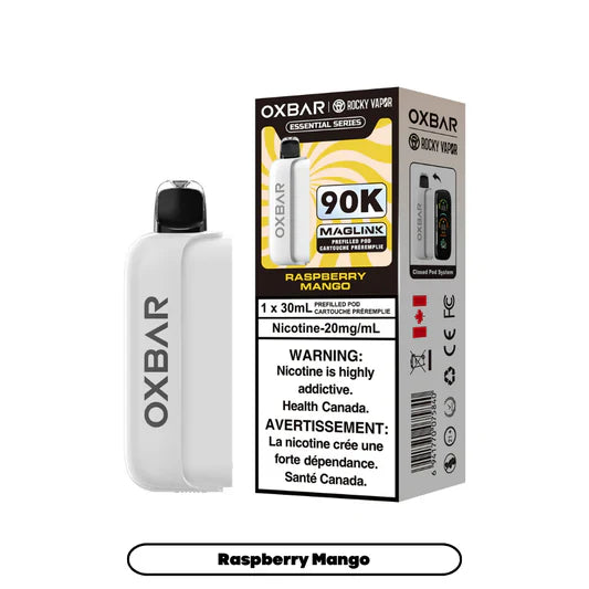 Rocky Vapor Oxbar Maglink- Raspberry Mango 90k {Prefilled Pods} (Without Battery)