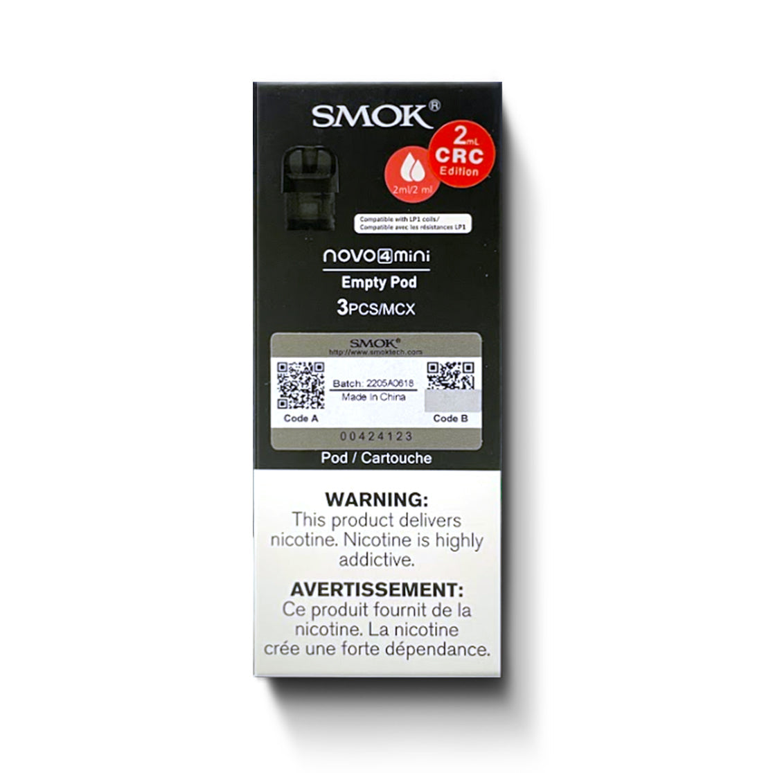 SMOK NOVO 4 MINI POD DE REMPLACEMENT VIDE (PAQUET DE 3) | Boutique de vapotage canadienne en ligne
