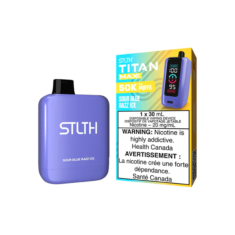 STLTH TITAN MAX DISPOSABLE 50k- SOUR BLUE RAZZ ICE