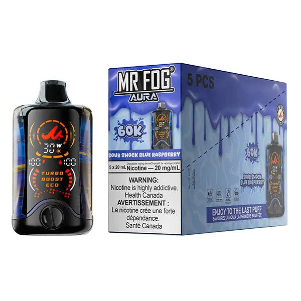 Mr Fog Aura 60k Disposable-Sour Shock Blue Raspberry