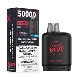 Level X Flavour Beast Chuggin' G2 Ultra 50k - Strawberry Cherry watermelon ice (Without battery)