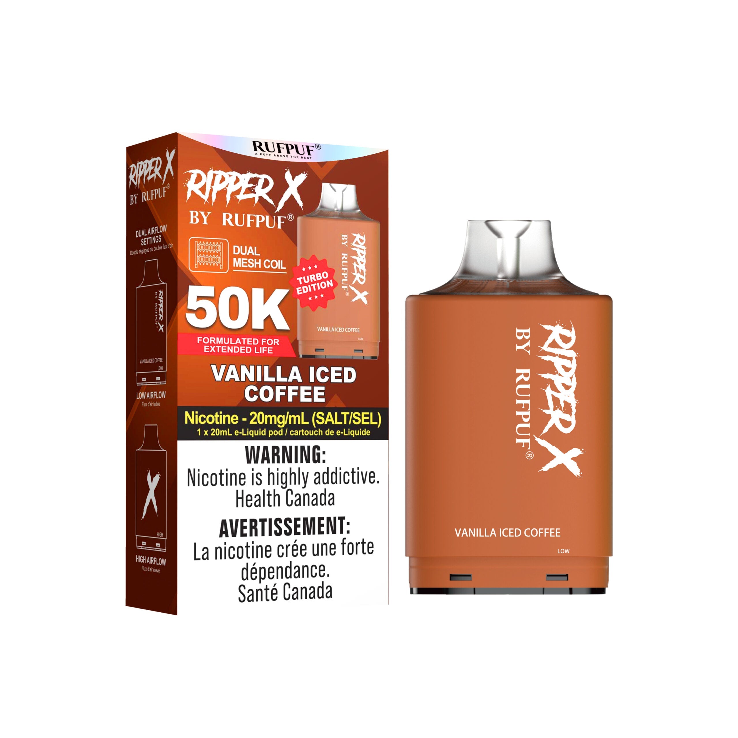 Ripper x 50k Disposable Pod-Vanilla Iced Coffee