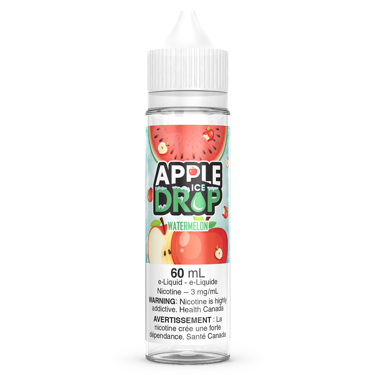 Pastèque glacée - GOUTTE DE POMME GLACE 60ML FREEBASE | Boutique de vapotage canadienne en ligne