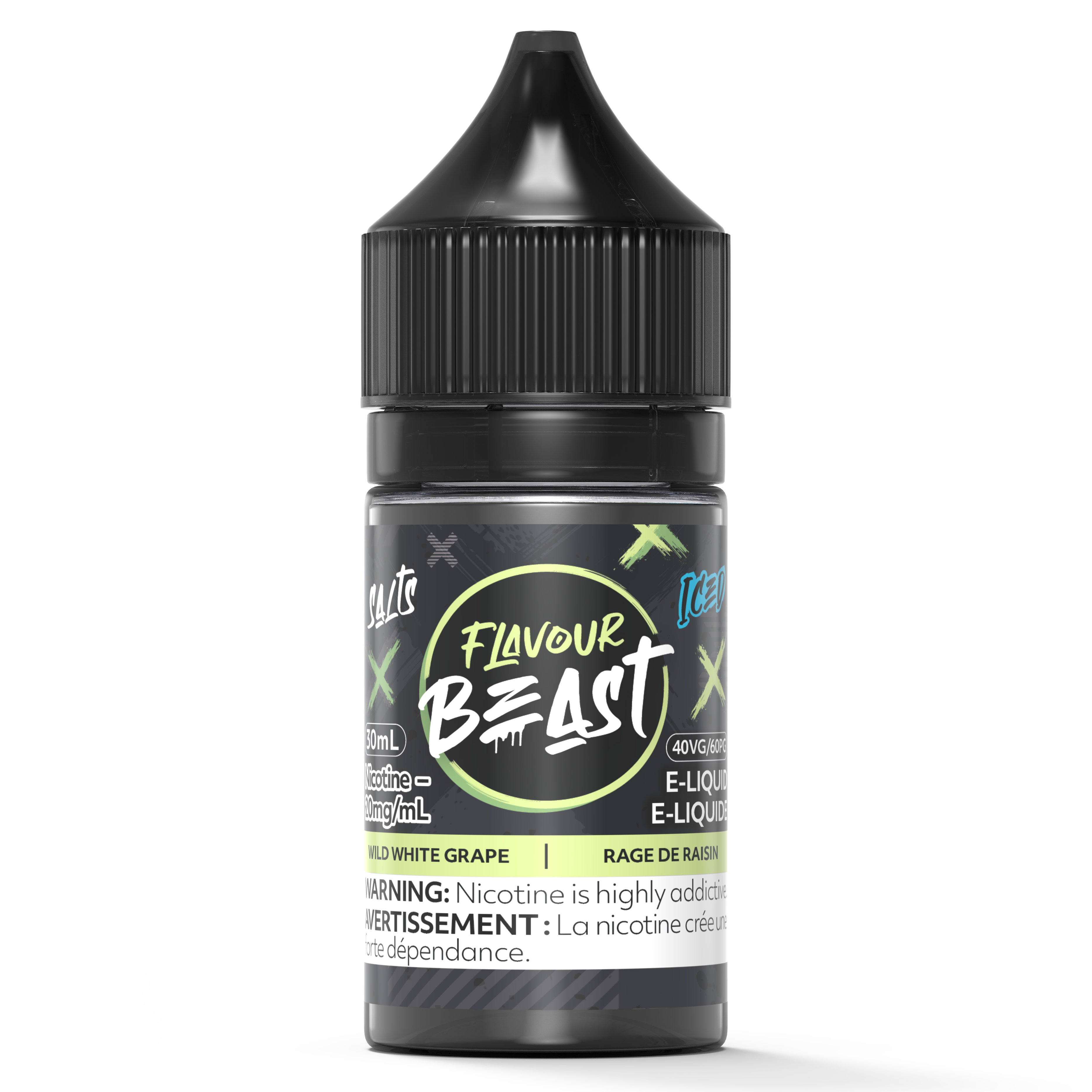 WILD WHITE GRAPE ICED - FLAVOUR BEAST SALT 30ML