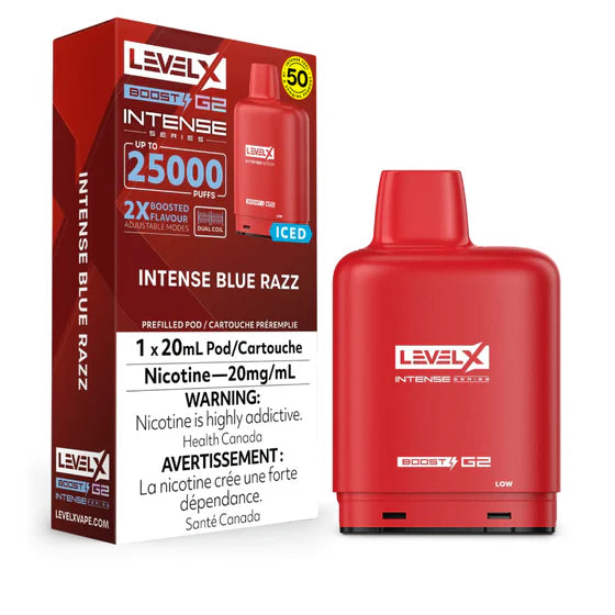 Level x boost g2 Intense series 25000 Puffs-Intense Blue Razz