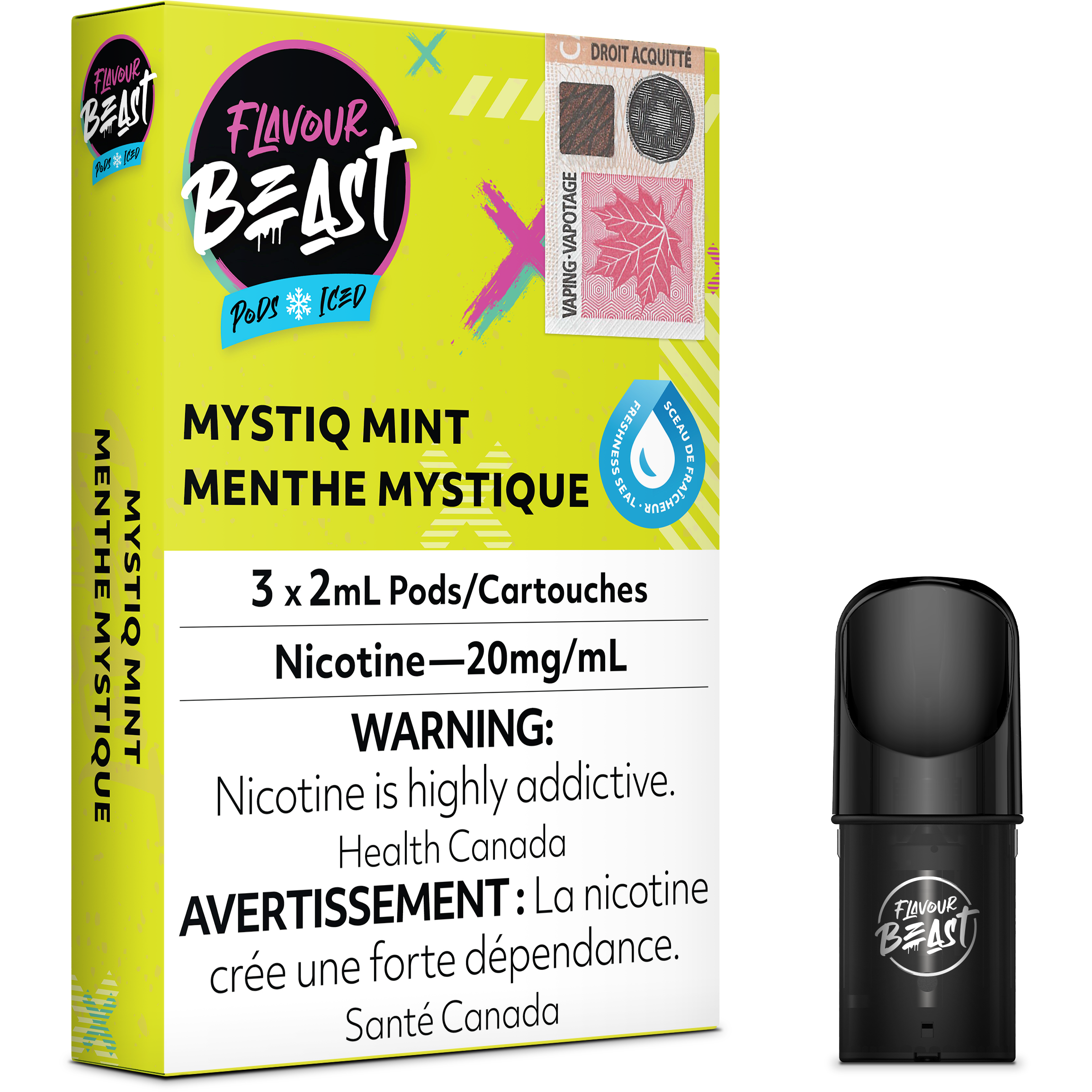 FLAVOUR BEAST POD PACK - MYSTIQ MINT ICED *NEW*