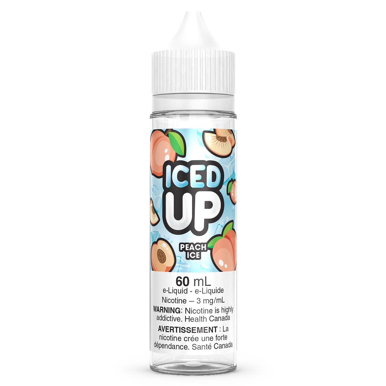 PEACH ICE - ICED UP 60ML FREEBASE | Online Canadian Vape Shop