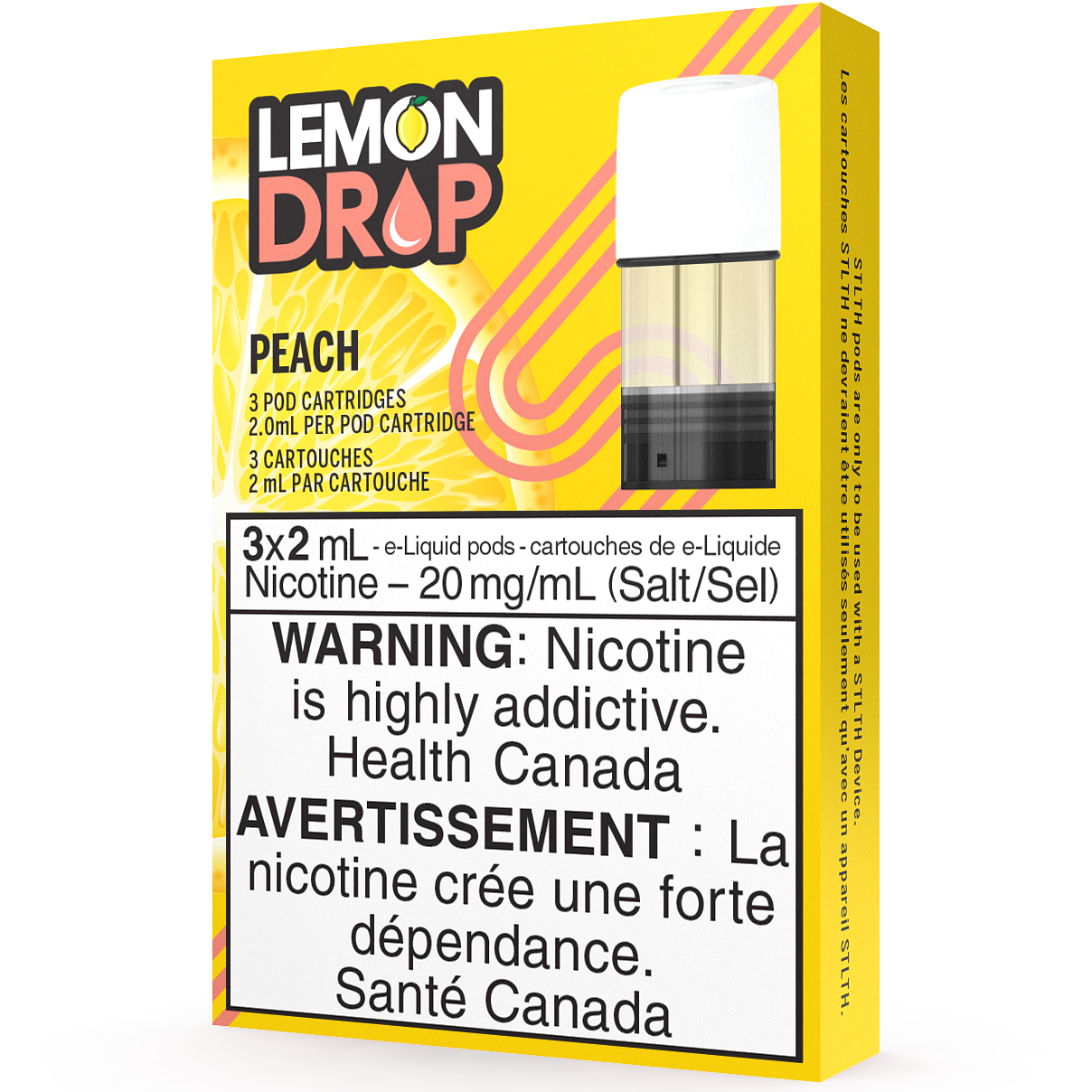 STLTH POD PACK GOUTTE DE CITRON - PÊCHE *