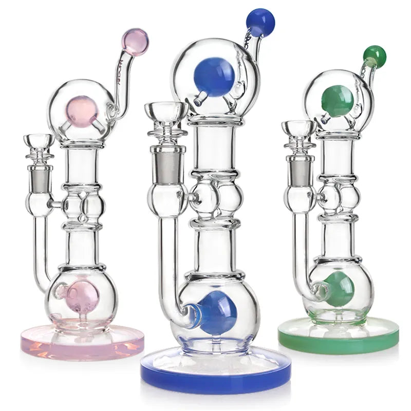 10" Double Bubble Portable Recycler Dab Rig