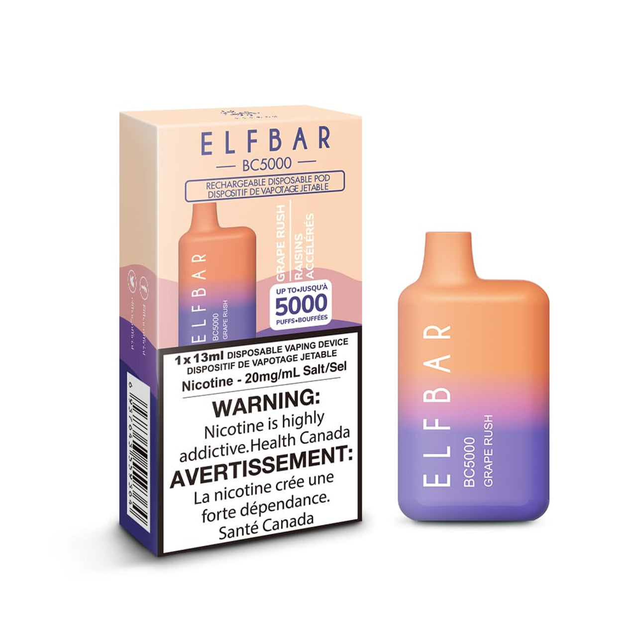 ELF Bar Rechargeable Disposable Vape BC5000 Puff Elfbar.