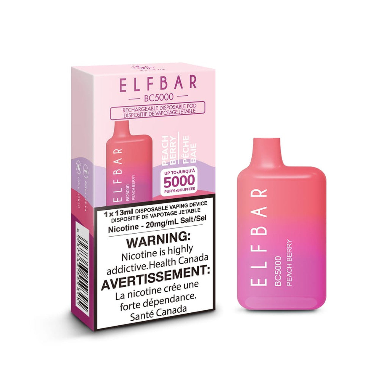 ELF Bar Rechargeable Disposable Vape BC5000 Puff Elfbar.