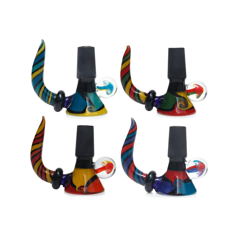 14mm 18mm Spiral Horn Bong Bowls