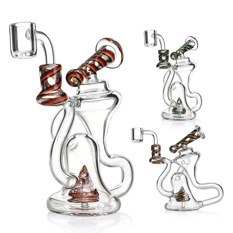 6.5 Inches Recycling Dab Rig With American Northstar Glass Rod