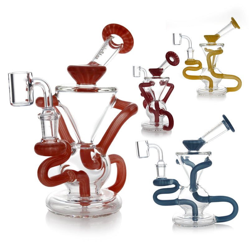 7.5 Inch American Color Rod Recycler Dab Rig