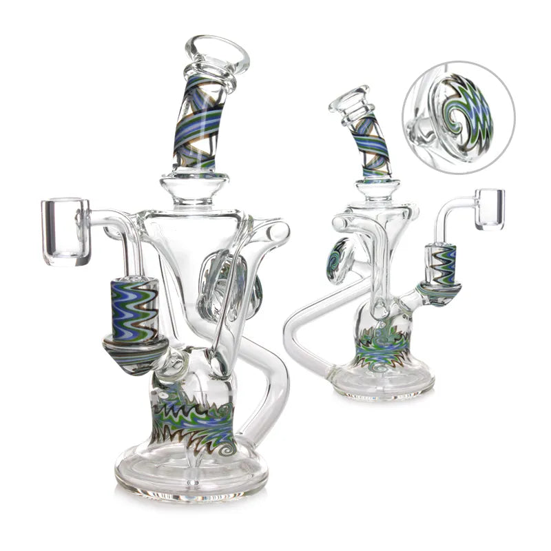 7.8 Inches Recycler Dab Rig With Insert Perc & American Northstar Glass Rod