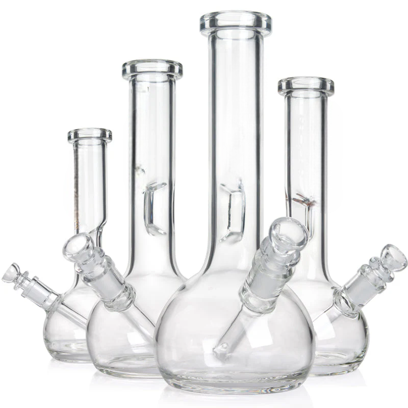 8.6 Inches Round Base Bong with Insert Slide