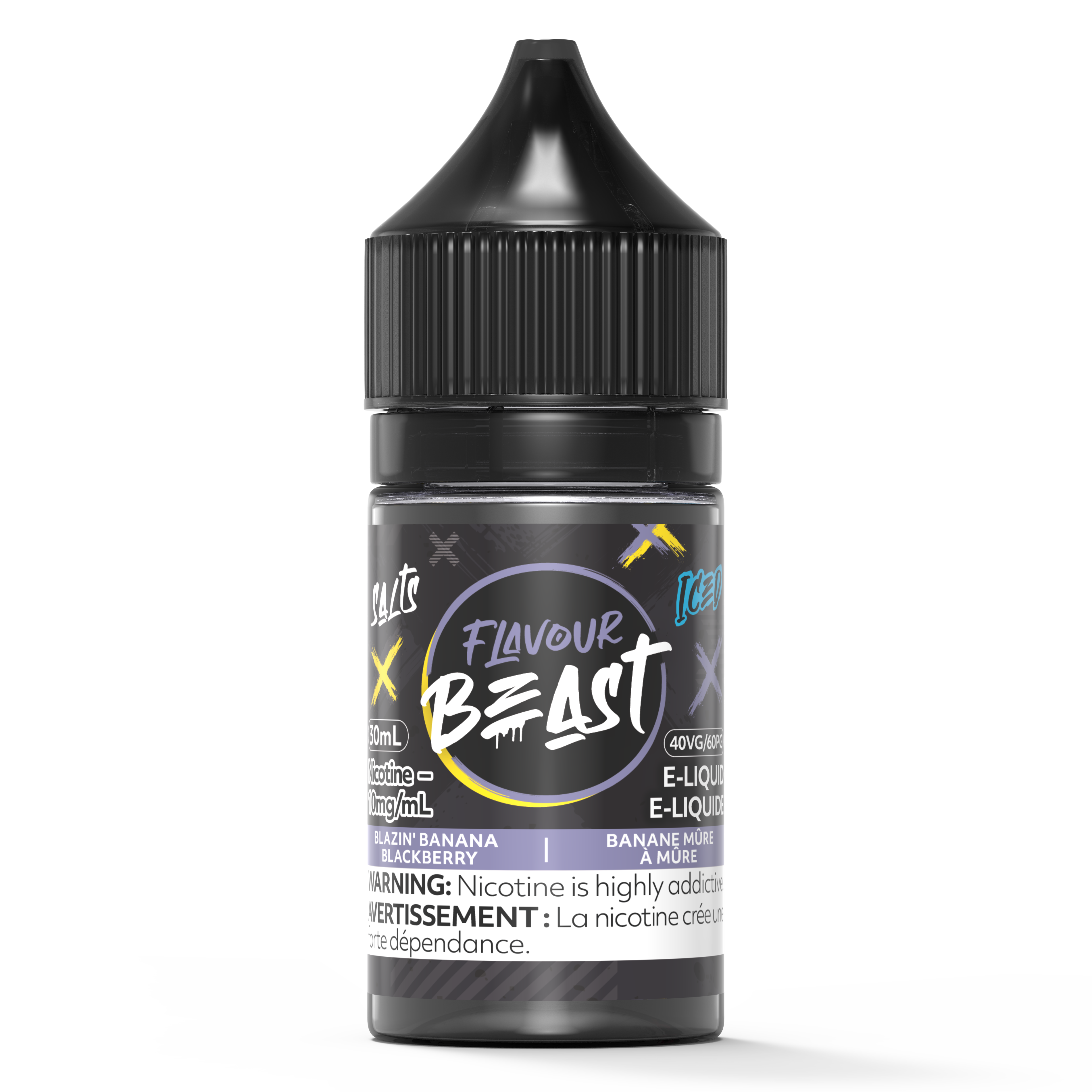 BLAZIN' BANANA BLACKBERRY ICED - FLAVOUR BEAST SALT 30ML