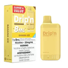 Drip'n by Envi 8ML Disposable Vape 16k Puffs-Banana Ice