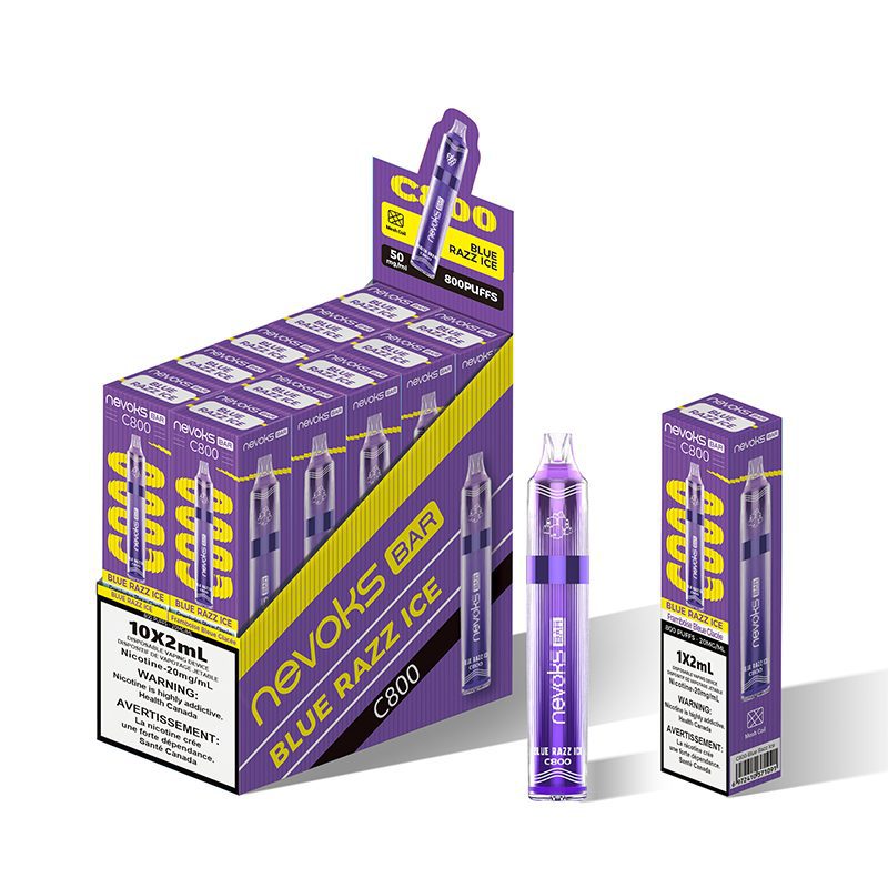 NEVOKS 800 Puffs Disposable Vape – Blue Razz Ice (20mg/ml)