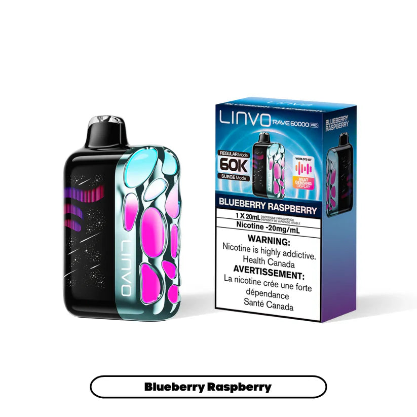 Linvo Rave 60000 Pro disposable vape - Blueberry Raspberry