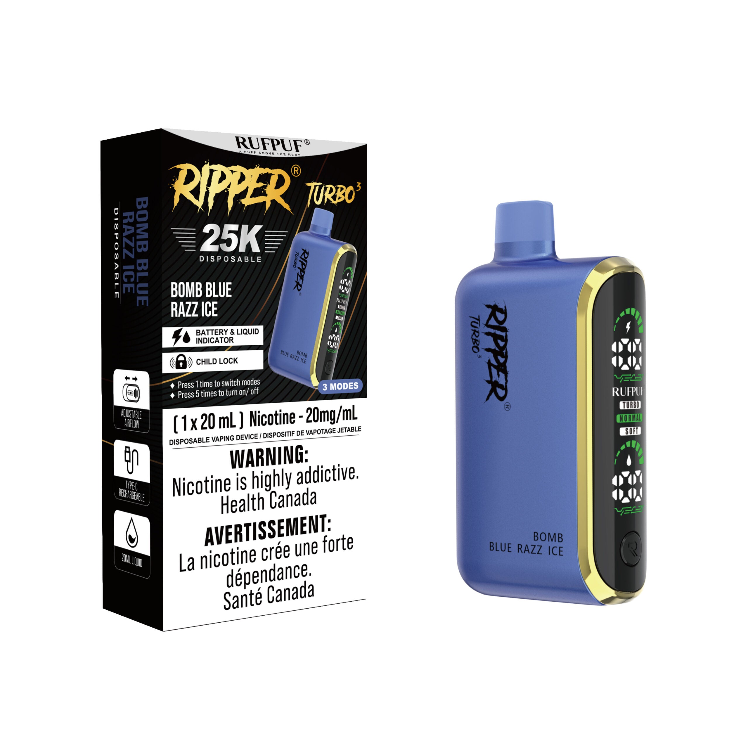 RUFPUF RIPPER TURBO 3 25K DISPOSABLE VAPE