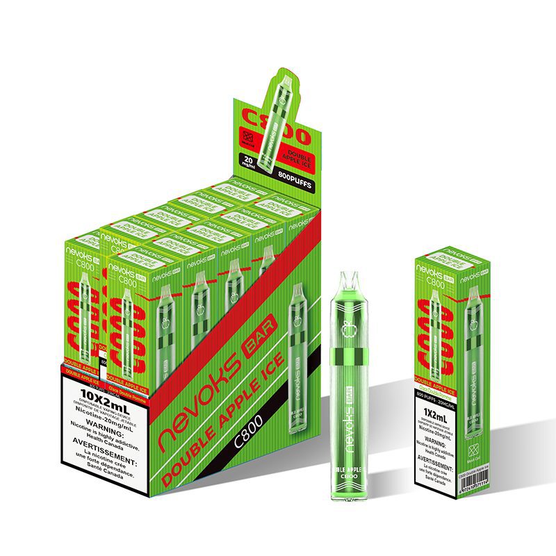 NEVOKS 800 Puffs Disposable Vape – Double Apple Ice (20mg/ml)