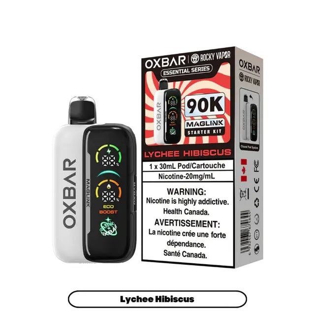 Rocky Vapor Oxbar Maglink-Essential Series - Lychee Hibiscus 90k {Starter Kit}