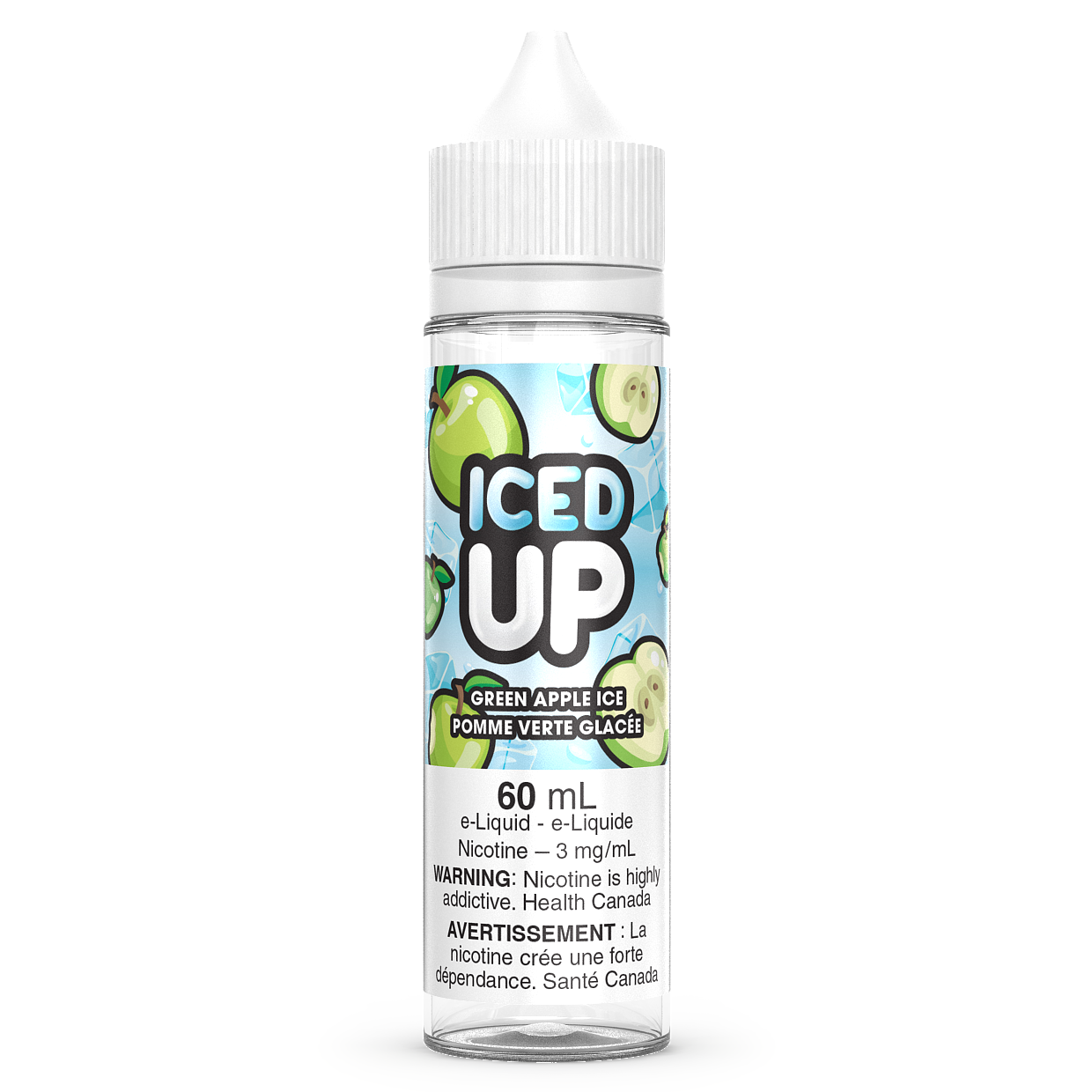 GREEN APPLE ICE - ICED UP 60ML FREEBASE