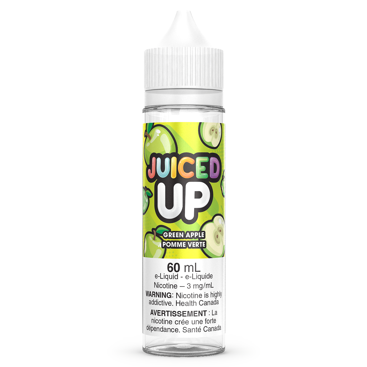 GREEN APPLE - JUICED UP 60ML FREEBASE