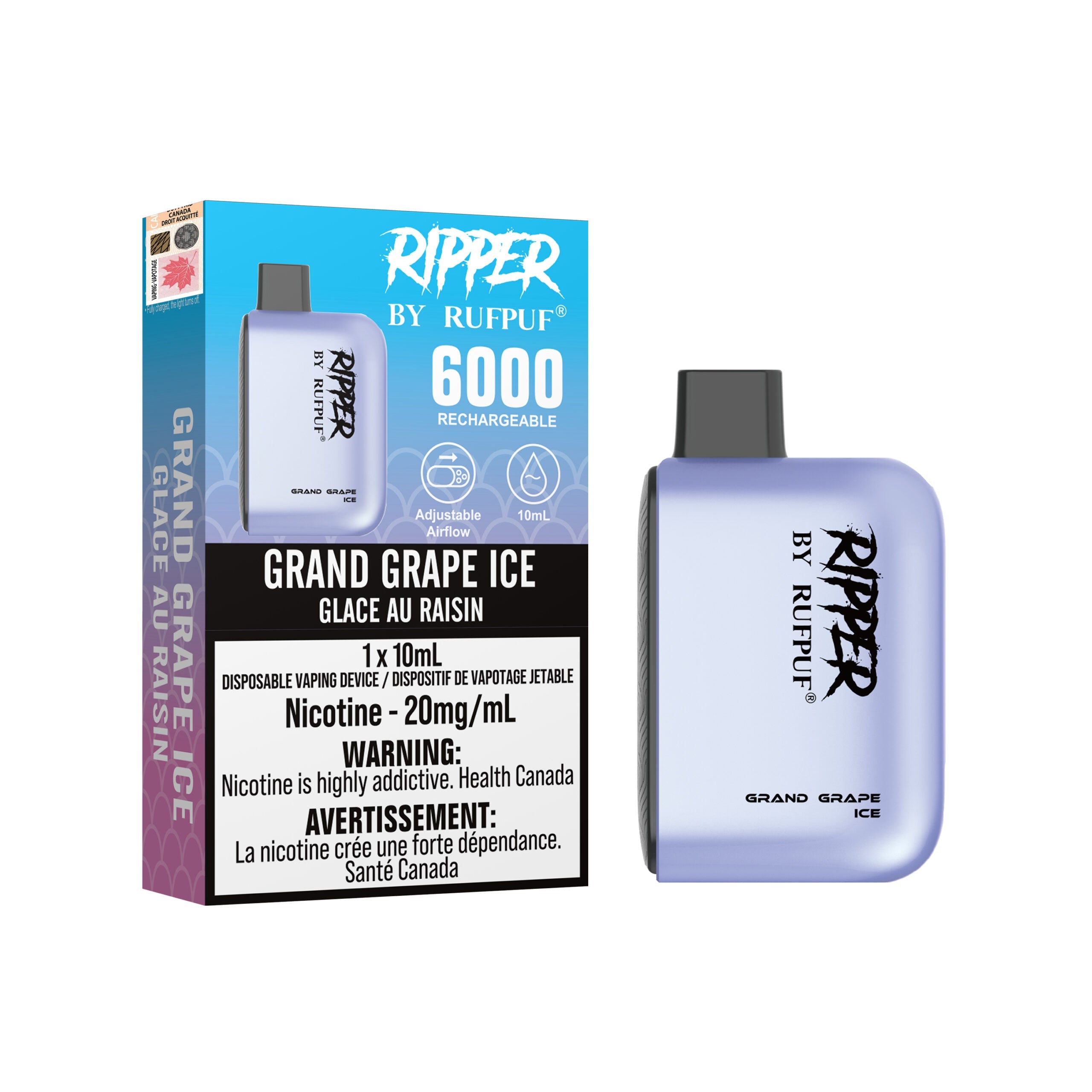 RUFPUF RIPPER 6000 DISPOSABLE VAPE - 20mg