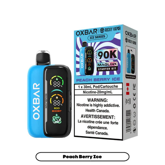 Rocky Vapor Oxbar Maglink-Essential Series - Peach Berry Ice 90k {Starter Kit}