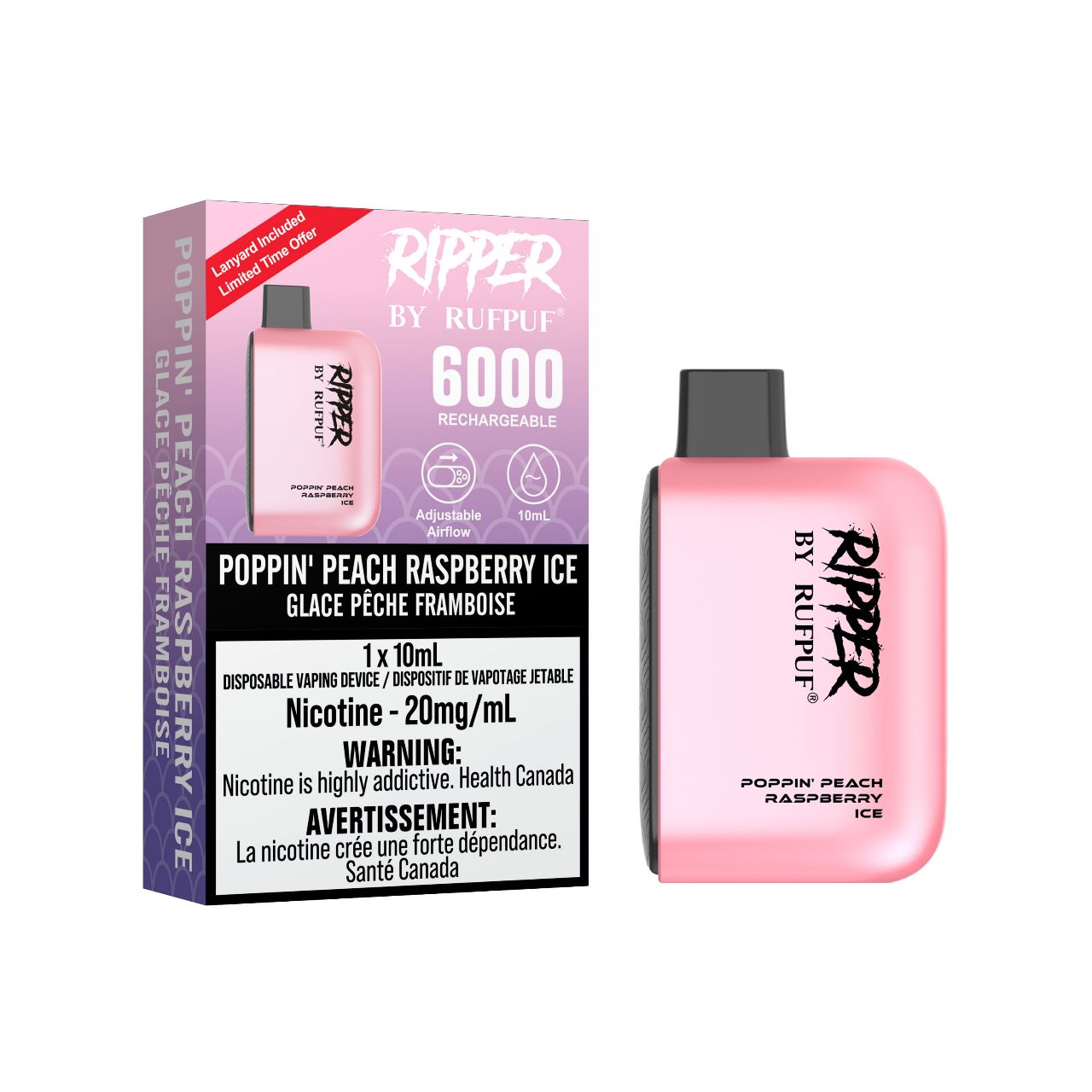 RUFPUF RIPPER 6000 DISPOSABLE VAPE - 20mg