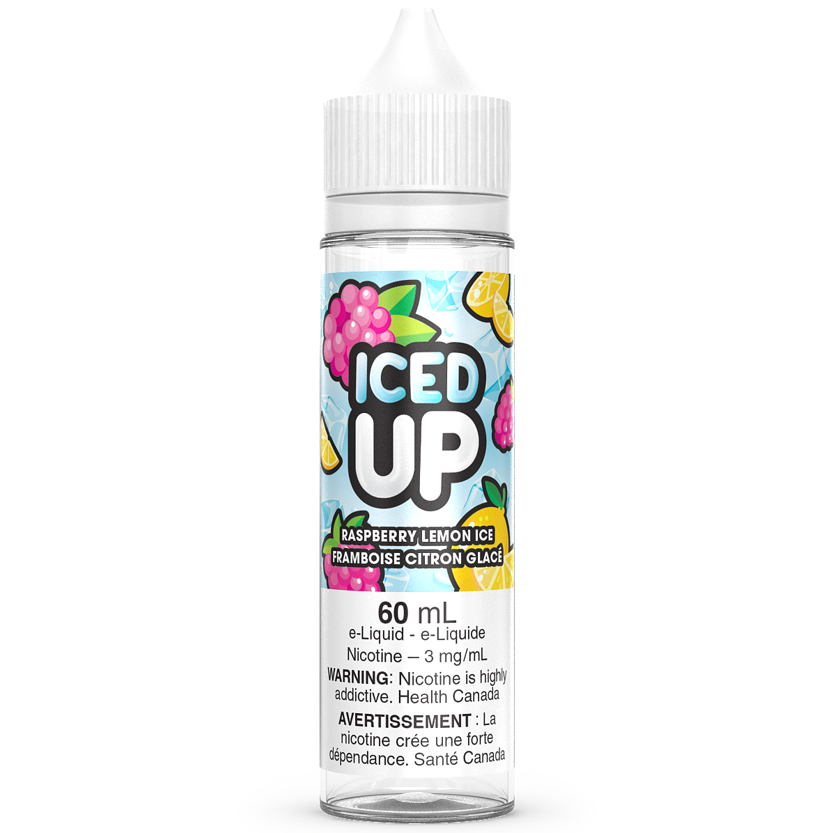 RASPBERRY LEMON ICE - ICED UP 60ML FREEBASE