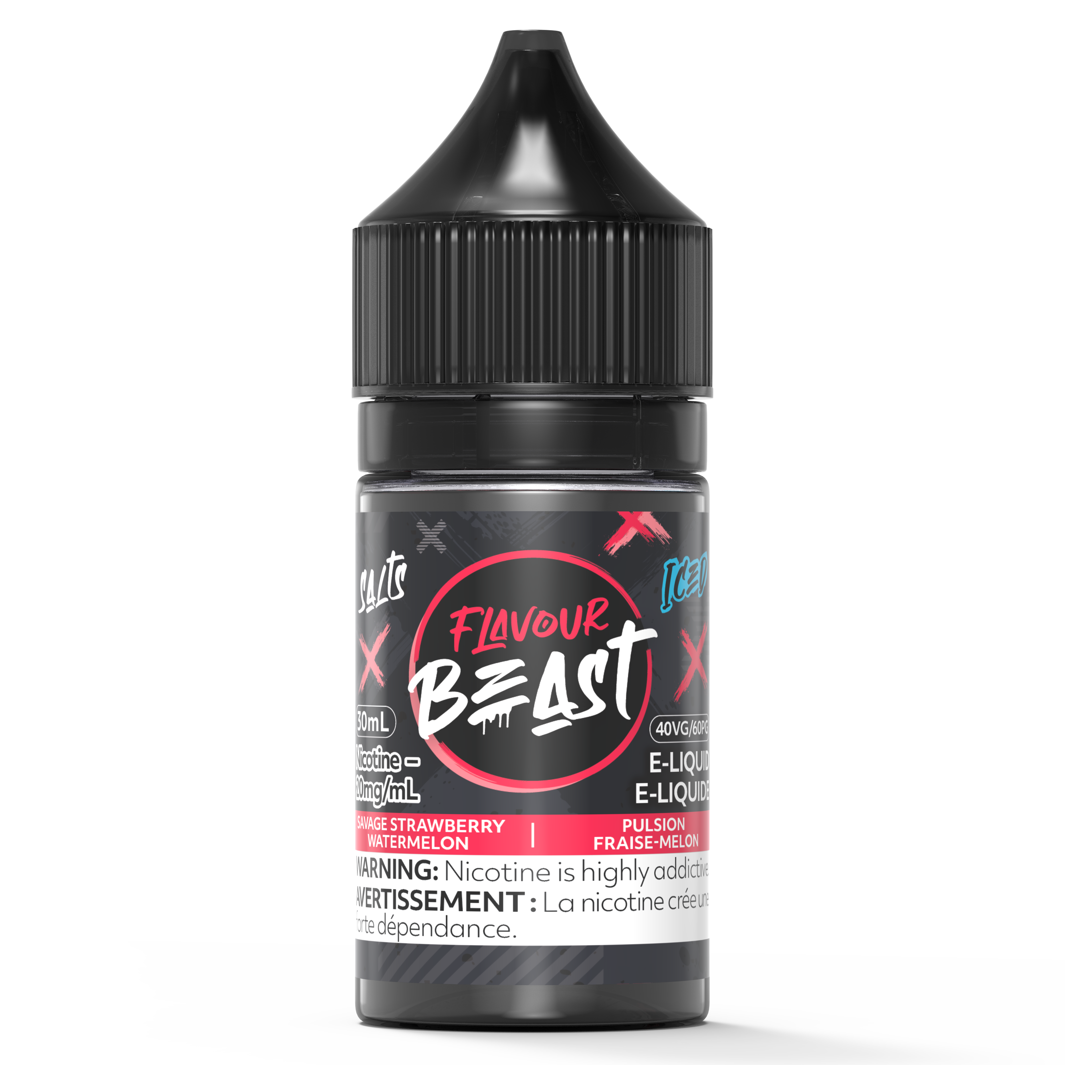 SAVAGE STRAWBERRY WATERMELON ICED - FLAVOUR BEAST SALT 30ML