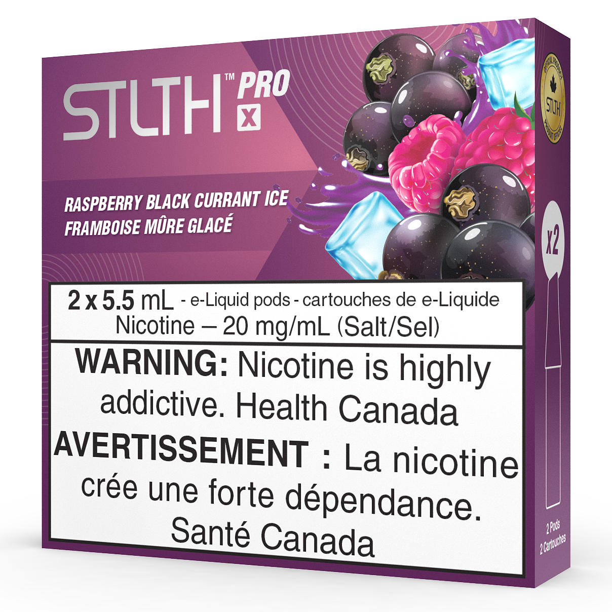 STLTH PRO X POD PACK - RASPBERRY BLACK CURRANT ICE