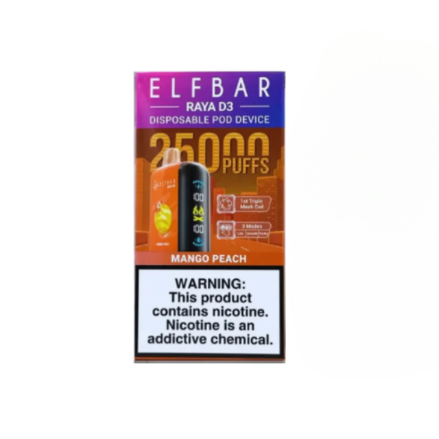 ELFBAR Raya D3 25000 Puffs Disposable Vape-Mango Peach