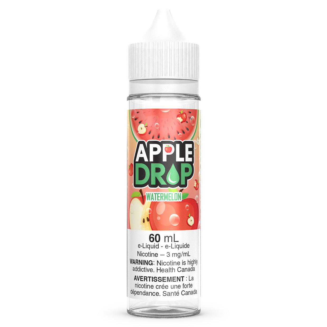 WATERMELON - APPLE DROP 60ML FREEBASE